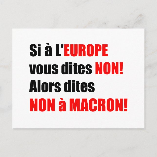MACRON = Mondialisierung - Postkarte (Vorderseite)