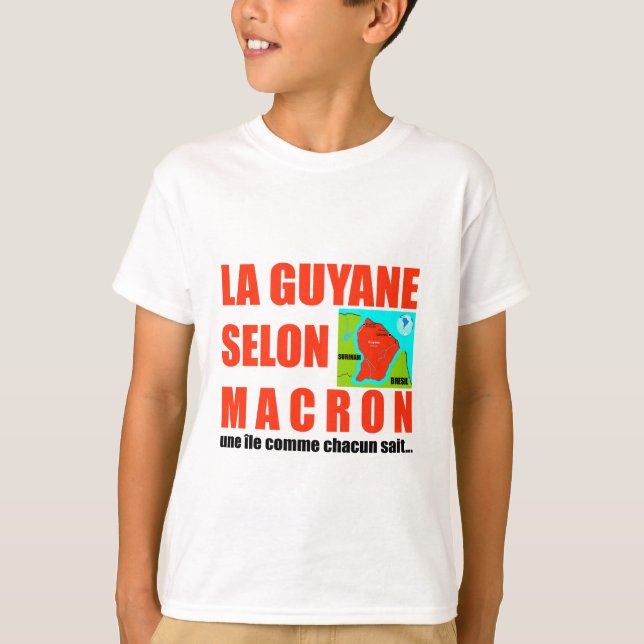 Macron sagt, Französisch ist eine Insel T-Shirt (Vorderseite)