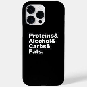 Macronutrients. Proteine & Alkohol & Fette. Case-Mate iPhone 14 Pro Max Hülle