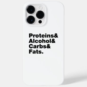 Macronutrients. Proteine & Alkohol & Fette. Case-Mate iPhone 14 Pro Max Hülle