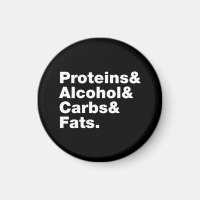 Macronutrients. Proteine & Alkohol & Fette.