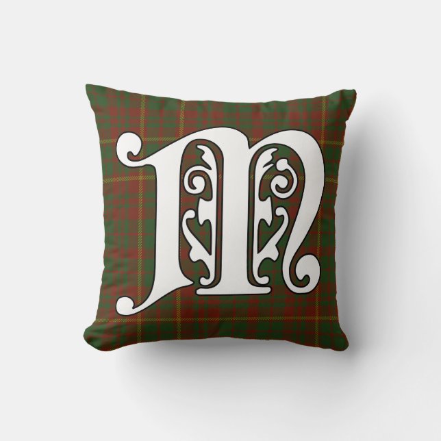 MacRory Clan Tartan Monogram Kissen (Vorderseite)