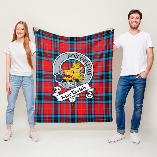 MacTavish Clan Abzeichen Tartan Kariert Fleecedecke (Beispiel)