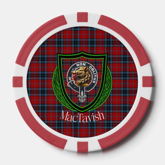 MacTavish Scottish Clan Tartan & Crest Pokerchips (Vorderseite)