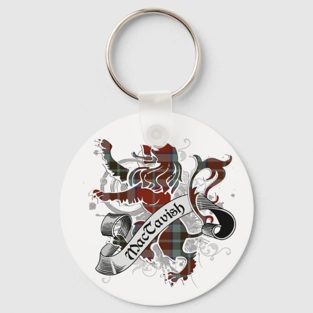 MacTavish Tartan Lion Schlüsselanhänger (Vorderseite)