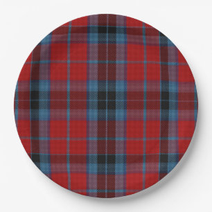MacTavish Tartan Red and Blue Kariert Pappteller