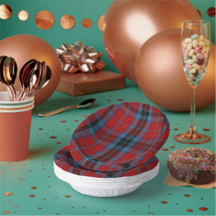 MacTavish Tartan Red and Blue Kariert Pappteller