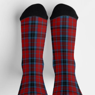 MacTavish Tartan Red and Blue Kariert Socken