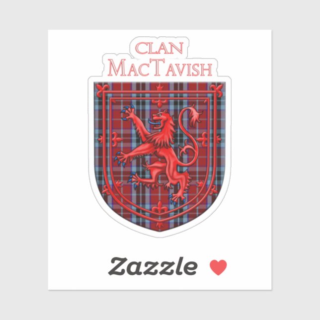 MacTavish Tartan Scottish Plaid Lion Rampant Aufkleber (Blatt)
