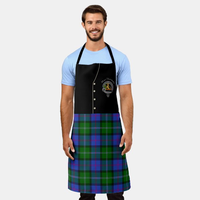 MacThomas Clan Abzeichen & Tartan Kilt Schürze (Getragen)
