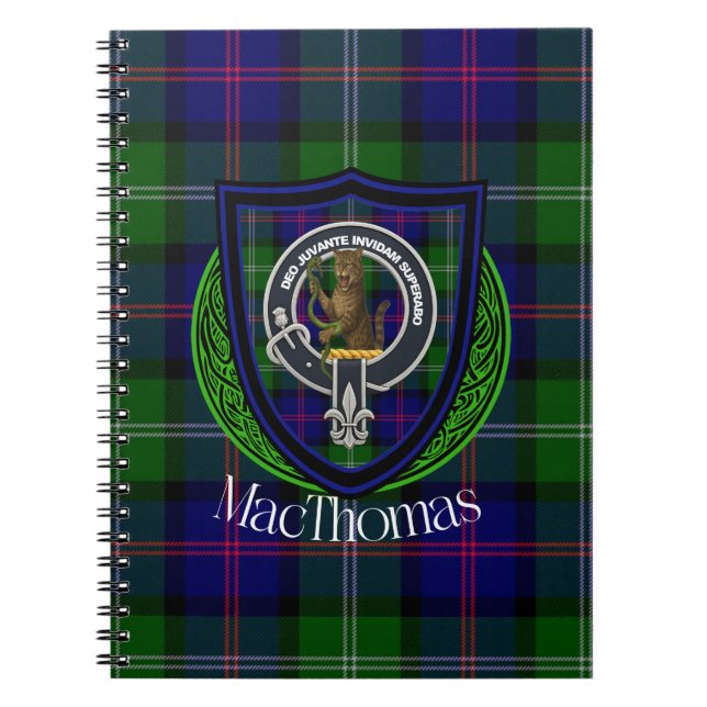 MacThomas Scottish Clan Tartan & Crest Notizblock (Vorderseite)
