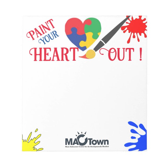 MACTown Paint Your Heart Out Notizblock (Vorderseite)
