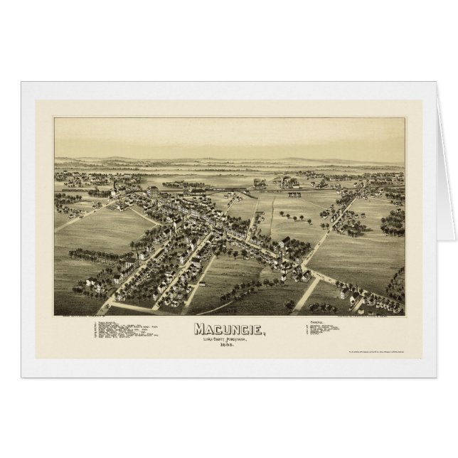 Macungie, panoramische Karte PAs - 1893 (Vorderseite (Horizontal))
