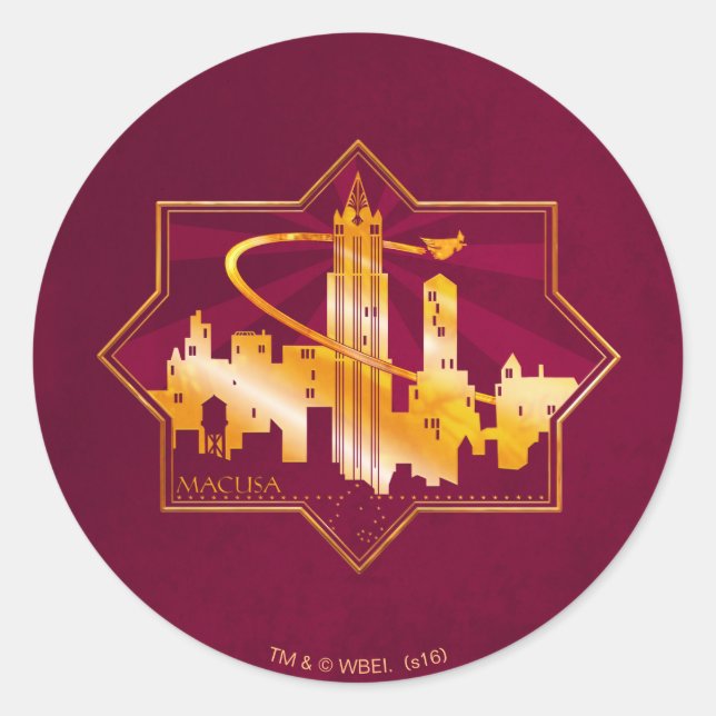 MACUSA™ Grafik-Abzeichen Runder Aufkleber (Vorderseite)