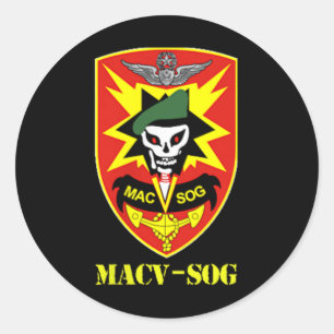 Macv-sog Army Unit Small Patch Vollfarbiges Vietna Runder Aufkleber