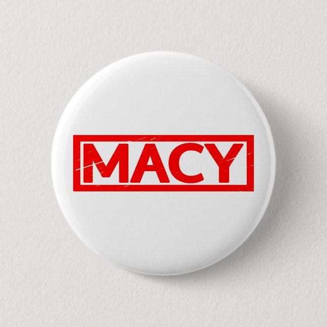 Macy-Briefmarke Button (Vorderseite)