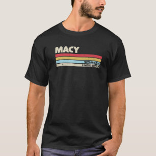 Macy Personalisiert Name Retro Vintag 70er 80er 90 T-Shirt