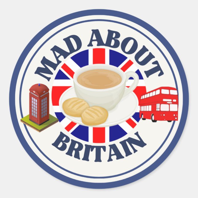 Mad About Britain Sticker (Vorderseite)