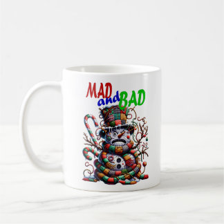 Mad and Bad, grumpy funny Snowman, fantasy art Kaffeetasse