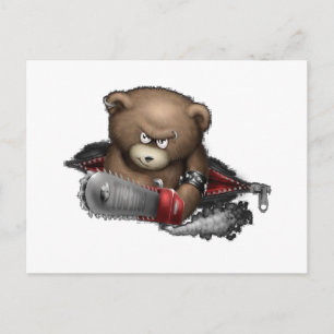 Mad Bear Chainsaw Postkarte