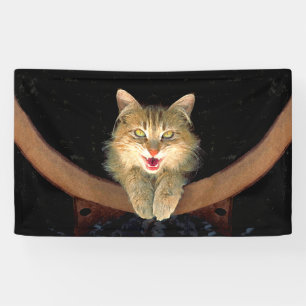 Mad Cat Painting - Niedliche Original Cat Art Banner