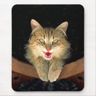Mad Cat Painting - Niedliche Original Cat Art Mousepad