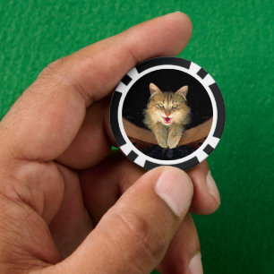Mad Cat Painting - Niedliche Original Cat Art Pokerchips