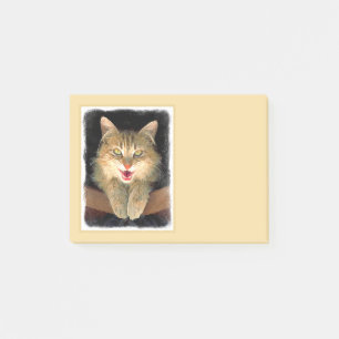 Mad Cat Painting - Niedliche Original Cat Art Post-it Klebezettel