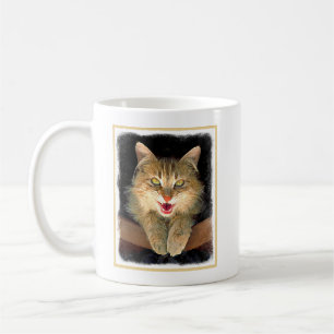 Mad Cat Painting - Niedliche Original Cat Art Tasse