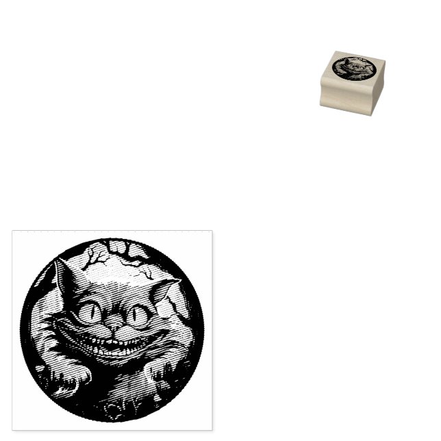 Mad Cheshire Cat Alice im Wunderland Gummistempel (Stempel)