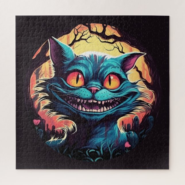 Mad Cheshire Cat Alice im Wunderland Puzzle (Vertikal)