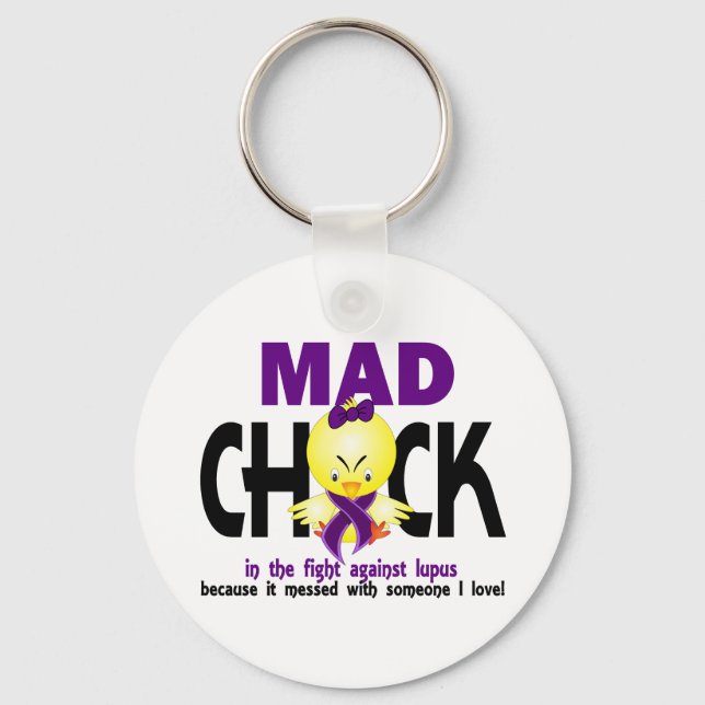 Mad Chick im Kampf Lupus Schlüsselanhänger (Vorderseite)
