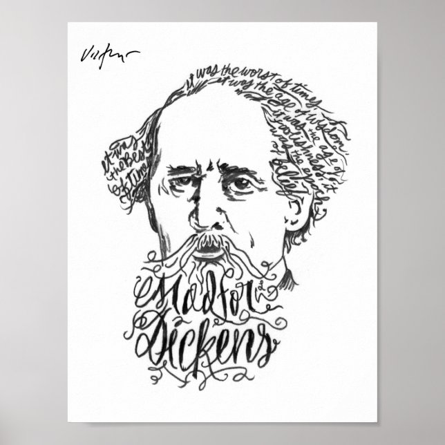 Mad for Dickens - James Victore Print Poster (Vorne)