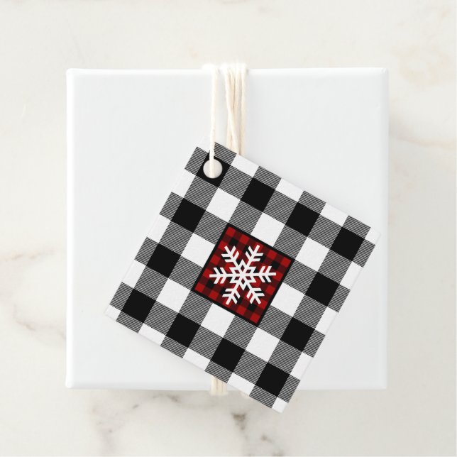 Mad for Kariert, Snowflake Gift Tag Geschenkanhänger (Beispiel)