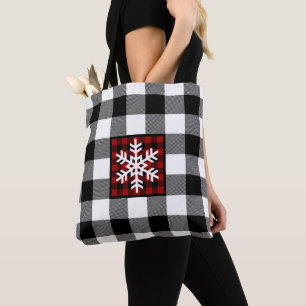 Mad for Kariert Snowflake Tote Bag