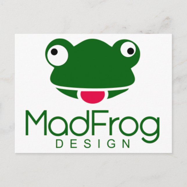 Mad Frog Design Postkarte (Vorderseite)