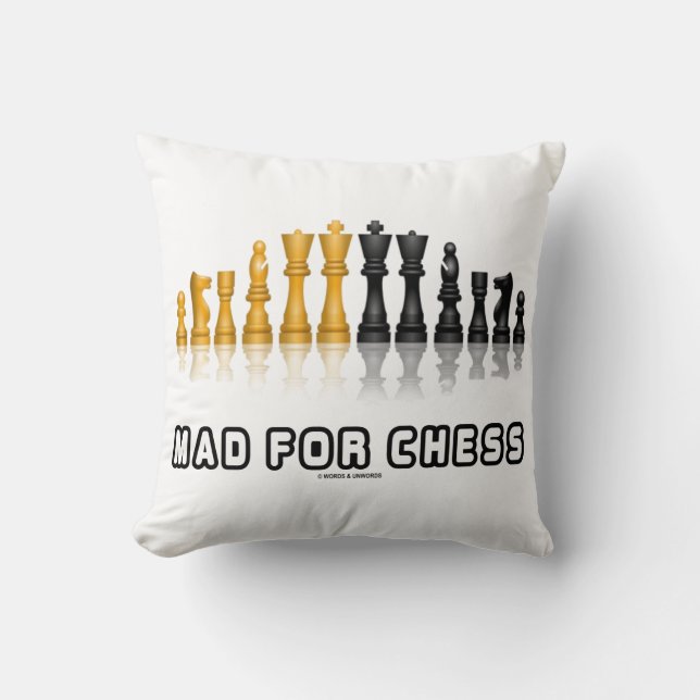 Mad für Schach reflektierender Schach Set Geek Spa Kissen (Vorderseite)