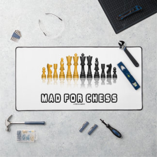 Mad für Schach reflektierender Schach Set Geek Spa Schreibtischunterlage