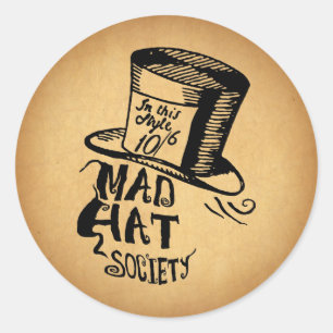 Mad Hat Society Runder Aufkleber