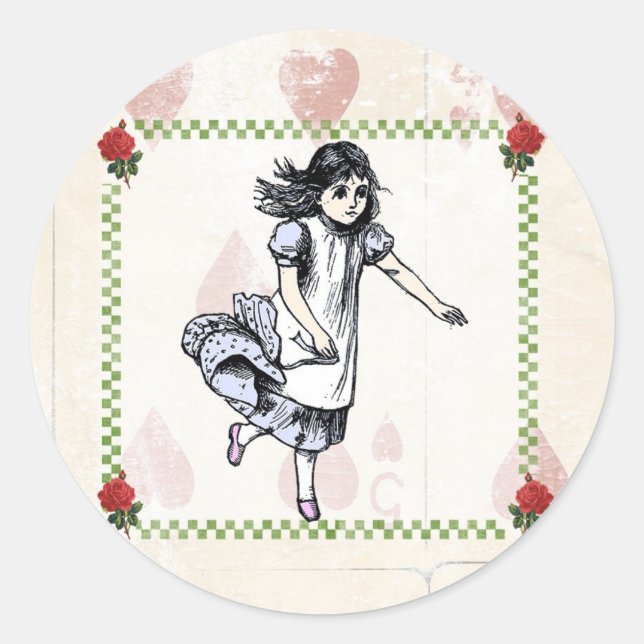 Mad Hatter Alice im Wunderland Sticker (Vorderseite)