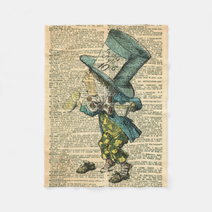 Mad Hatter Alice im Wunderland Throw Blanket Fleecedecke