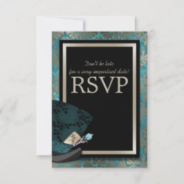 Mad Hatter Alice im Wunderland Wedding RSVP Card