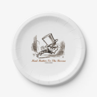 Mad Hatter auf die Rettungswonderland-Sentiment Pappteller