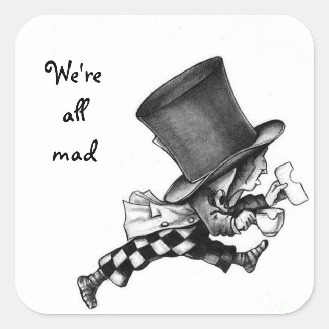 Mad Hatter Aufkleber (Vorderseite)