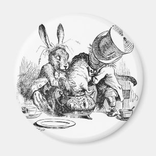 Mad Hatter, Dormouse und März Hare Magnet