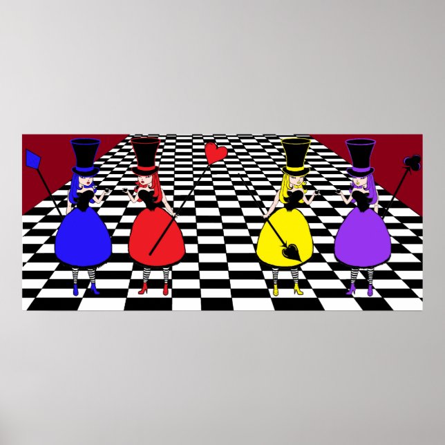 Mad Hatter Ladys-in-Gewartet Poster (Vorne)