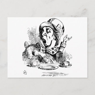 Mad Hatter macht sich rhetorisch Postkarte