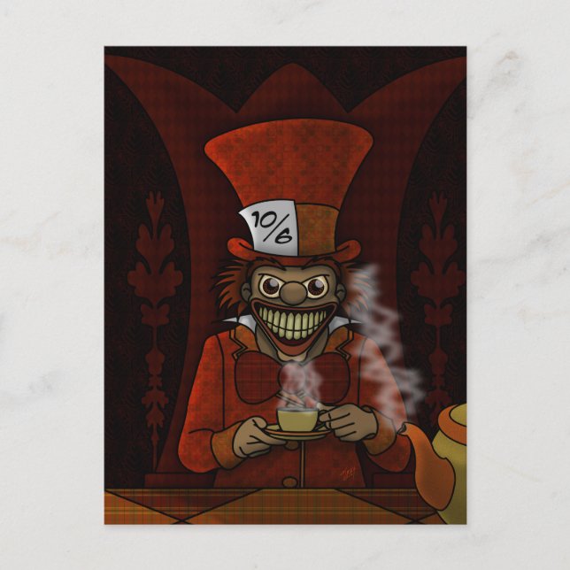 Mad Hatter Postcard Postkarte (Vorderseite)