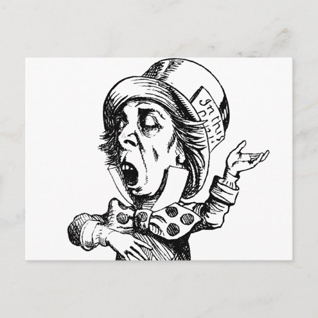Mad Hatter Postkarte (Vorderseite)