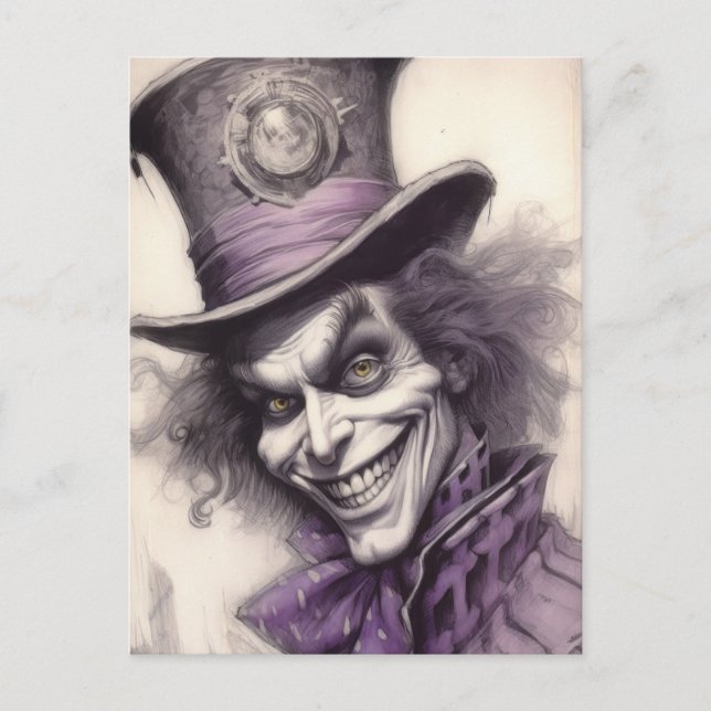 Mad Hatter, Sketch Art Postkarte (Vorderseite)